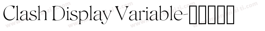 Clash Display Variable字体转换